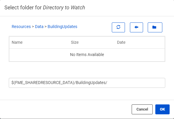 Selecting a Directory to Watch